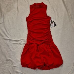 Elegant Red Sleeveless Dress